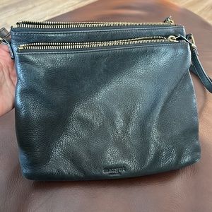 Margot 100% Leather Crossbody Black